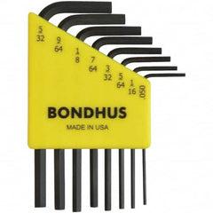 Bondhus - Hex Key Sets Tool Type: Hex Handle Type: L-Key Short Arm - Exact Industrial Supply