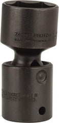 Proto - 1/2" Drive 1-1/8" Standard Universal Impact Socket - 6 Points, 3" OAL - Exact Industrial Supply