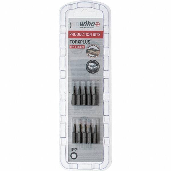 Wiha - 1/4" Drive IP7 Torx Plus Screwdriver Bit - 1" OAL, Insert Bit - Exact Industrial Supply