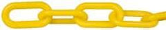 PRO-SAFE - 100' Long x 2" Wide Plastic Chain - Yellow - Exact Industrial Supply