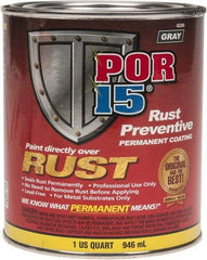 POR-15 - 1 Quart, Gray, Rust Preventative Paint - Comes in Can - Exact Industrial Supply