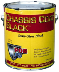 POR-15 - Semigloss Black Automotive Topcoat - 1 Gal Can with Handle - Exact Industrial Supply