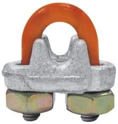 CM - 3/4" Wire Rope U-Bolt Clip - 5/8-11, 1-1/2" Between Centers, Galvanized - Exact Industrial Supply