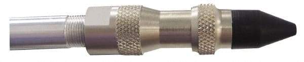 Coilhose Pneumatics - 125 Max psi Rubber Push Button Blow Gun - 1/4 NPT, 15" Tube Length, Nickel Plated Brass - Exact Industrial Supply