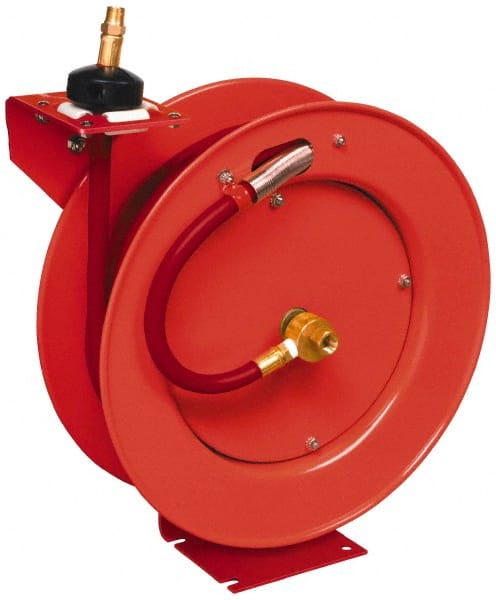 Lincoln - 50' Spring Retractable Hose Reel - Exact Industrial Supply