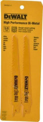 DeWALT - 6" Long, Bi-Metal Reciprocating Saw Blade - Tapered Profile, 5 to 8 TPI, Toothed Edge, Universal Shank - Exact Industrial Supply