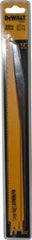 DeWALT - 12" Long, Bi-Metal Reciprocating Saw Blade - Tapered Profile, 5 to 8 TPI, Toothed Edge, Universal Shank - Exact Industrial Supply