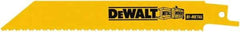 DeWALT - 6" Long, Bi-Metal Reciprocating Saw Blade - Straight Profile, 10 to 14 TPI, Toothed Edge, Universal Shank - Exact Industrial Supply