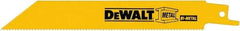 DeWALT - 4" Long, Bi-Metal Reciprocating Saw Blade - Straight Profile, 14 TPI, Toothed Edge, Universal Shank - Exact Industrial Supply