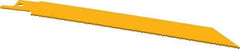 DeWALT - 6" Long, Bi-Metal Reciprocating Saw Blade - Straight Profile, 14 TPI, Toothed Edge, Universal Shank - Exact Industrial Supply