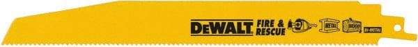 DeWALT - 6" Long, Bi-Metal Reciprocating Saw Blade - Straight Profile, 14 TPI, Toothed Edge, Universal Shank - Exact Industrial Supply