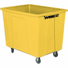Wesco Industrial Products - 450 Lb Load Capacity, 8 Bushels, Plastic Box Truck - 24" Wide x 35" Long x 29-3/4" High, Yellow - Exact Industrial Supply