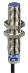 Telemecanique Sensors - PNP, NC, 4mm Detection, Cylinder Shielded, Inductive Proximity Sensor - 3 Wires, IP68, IP69K, 12 to 48 VDC, M12x1 Thread, 2.09 Inch Long - Exact Industrial Supply