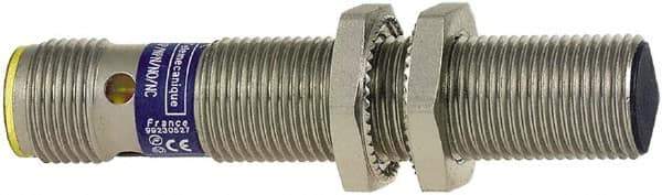 Telemecanique Sensors - NPN, 2mm Detection, Cylinder Shielded, Inductive Proximity Sensor - 3 Wires, IP67, IP69K, 12 to 24 VDC, M12x1 Thread, 50mm Long x 0.71 Inch Wide - Exact Industrial Supply