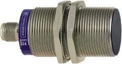 Telemecanique Sensors - NPN, PNP, NC, 10mm Detection, Cylinder, Inductive Proximity Sensor - 2 Wires, IP67, IP69, 12 to 48 VDC, M30x1.5 Thread, 74mm Long - Exact Industrial Supply
