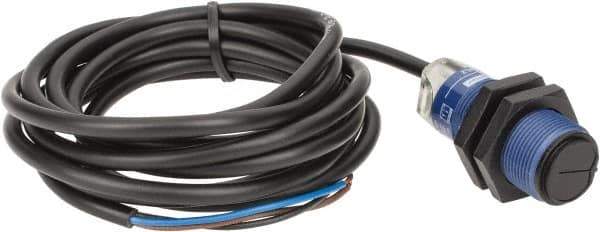 Telemecanique Sensors - Cable Connector, 4m Nominal Distance, Shock and Vibration Resistant, Retroreflective Photoelectric Sensor - 12 to 24 VDC, 500 Hz, PBT, 1.81 Inch Long x 0.71 Inch Wide - Exact Industrial Supply