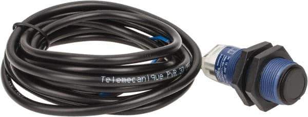 Telemecanique Sensors - Cable Connector, 15m Nominal Distance, Shock and Vibration Resistant, Through Beam Photoelectric Sensor - 12 to 24 VDC, 500 Hz, PBT, 46mm Long x 18mm Wide - Exact Industrial Supply