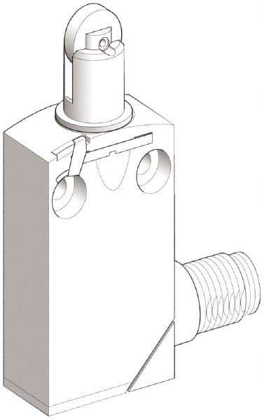 Telemecanique Sensors - DP, NC/NO, 240 VAC, 5 Pin M12 Male Terminal, Roller Plunger Actuator, General Purpose Limit Switch - IP66, IP67, IP68 IPR Rating - Exact Industrial Supply