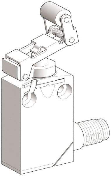 Telemecanique Sensors - SPDT, NC/NO, 240 VAC, 250 VDC, Screw Terminal, Roller Plunger Actuator, General Purpose Limit Switch - 1, 2, 6, 12, 13, 4X, 6P NEMA Rating, IP66, IP67, IP68 IPR Rating - Exact Industrial Supply