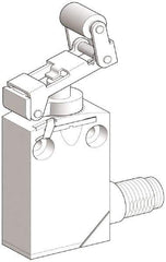 Telemecanique Sensors - DP, NC/NO, 240 VAC, 5 Pin M12 Male Terminal, Roller Plunger Actuator, General Purpose Limit Switch - IP66, IP67, IP68 IPR Rating - Exact Industrial Supply