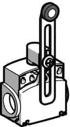 Telemecanique Sensors - SPDT, NC/NO, 240 VAC, 250 VDC, Screw Terminal, Roller Lever Actuator, General Purpose Limit Switch - 1, 2, 4, 6, 12, 13 NEMA Rating, IP66, IP67 IPR Rating - Exact Industrial Supply