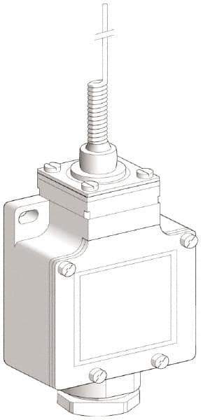 Telemecanique Sensors - SPDT, NC/NO, 240 VAC, 250 VDC, Screw Terminal, Cat Whisker Actuator, General Purpose Limit Switch - 1, 2, 4, 6, 12, 13, 6P NEMA Rating, IP66 IPR Rating - Exact Industrial Supply