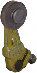 Square D - 1-1/2 Inch Long, 1/4 Inch Diameter, Cast Zinc Body, Limit Switch Operator - 1/4 Inch Face Width, Iron Roller, For Use with Limit Switches - Exact Industrial Supply