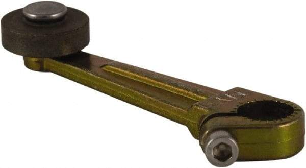 Square D - 2-1/2 Inch Long, 1/4 Inch Diameter, Cast Zinc Body, Limit Switch Operator - 1/4 Inch Face Width, Steel Roller, For Use with Limit Switches - Exact Industrial Supply