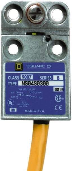 Square D - SPDT, NC/NO, 240 VAC, 4 Pin M12 Male Terminal, Rotary Head Actuator, General Purpose Limit Switch - 1, 2, 4, 6, 6P NEMA Rating, IP67 IPR Rating - Exact Industrial Supply