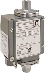 Square D - 4, 13 and 4X NEMA Rated, SPDT, 175 psi, Electromechanical Pressure and Level Switch - Adjustable Pressure, 120 VAC at 6 Amp, 240 VAC at 3 Amp, 250 VDC at 0.27 Amp, 1/4 Inch Connector, Screw Terminal, For Use with 9012G - Exact Industrial Supply