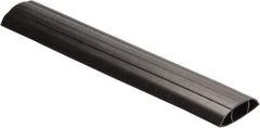 Hubbell Wiring Device-Kellems - 1 Channel, 5 Ft Long, 1-1/4" Max Compatible Cable Diam, Black PVC On Floor Cable Cover - 142.24mm Overall Width x 43.18mm Overall Height, 45.98mm Channel Width x 1-1/4" Channel Height - Exact Industrial Supply