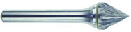 SJ-5 1/2 x 7/16 x 1/4" SH Dbl Cut - CBD - Burr - Exact Industrial Supply