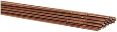 Welding Material - 36 Inch Long, 1/8 Inch Diameter, Bare Coated, Carbon Steel, TIG Welding and Brazing Rod - 10 Lb., Industry Specification ER70S2 - Exact Industrial Supply