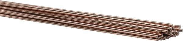 Welding Material - 36 Inch Long, 1/16 Inch Diameter, Copper Coated, Carbon Steel, TIG Welding and Brazing Rod - 1 Lb., Industry Specification ER70S6 - Exact Industrial Supply