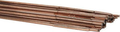 Welding Material - 36 Inch Long, 1/16 Inch Diameter, Copper Coated, Carbon Steel, TIG Welding and Brazing Rod - 10 Lb., Industry Specification R45 - Exact Industrial Supply