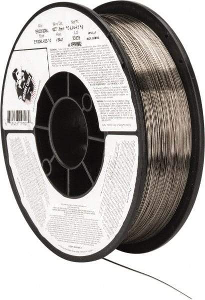 Welding Material - ER308L, 0.023 Inch Diameter, Stainless Steel MIG Welding Wire - 10 Lb. Roll - Exact Industrial Supply