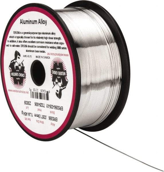 Welding Material - ER5356, 0.035 Inch Diameter, Aluminum MIG Welding Wire - 1 Lb. Roll - Exact Industrial Supply