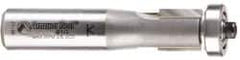 Amana Tool - 1/2" Cut Diam, 1/2" Length of Cut, 2 Flute Overhang Trim Edge Profile Router Bit - Carbide-Tipped, 1/2" Shank Diam, 2-5/8" OAL, Uncoated - Exact Industrial Supply