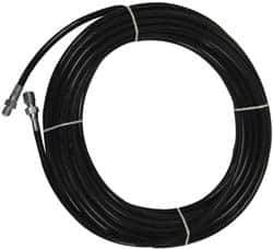 Value Collection - 1/4" ID x 1/2" OD, 4,400 Working psi, Black Thermoplastic Polyurethane Sewer Hose - 50' Long, -40 to 160°F - Exact Industrial Supply