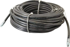 Value Collection - 1/4" ID x 1/2" OD, 4,400 Working psi, Black Thermoplastic Polyurethane Sewer Hose - 100' Long, -40 to 160°F - Exact Industrial Supply