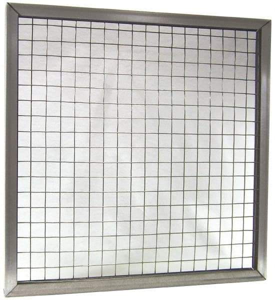 Made in USA - Galvanized Steel Wire Air Filter Frame - 16" Noml Height x 2" Noml Depth x 20" Noml Width, For Use with Filter Pads - Exact Industrial Supply