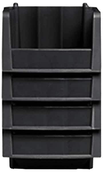 Akro-Mils - 11-7/8" Deep, Black Polypropylene Hopper Stacking Bin - 7" High x 8-3/8" Wide x 11-7/8" Long - Exact Industrial Supply