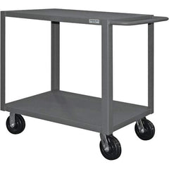 Durham - 4,000 Lb Capacity, 24" Wide x 36" Long x 37-1/2" High Heavy Duty Service Cart - 2 Shelf, Steel - Exact Industrial Supply