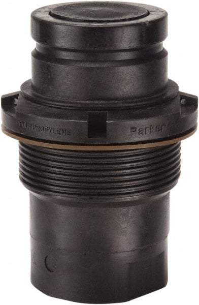 Parker - 1" Nominal Flow, 1 Thread, Nonspill Quick Disconnect Coupling - 60 Max psi, 40 to 140°F, Polypropylene Coupling, Fluorocarbon O-Ring - Exact Industrial Supply