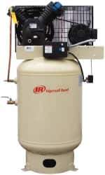 Ingersoll-Rand - 10 hp, 120 Gal Stationary Electric Vertical Air Compressor - Three Phase, 175 Max psi, 35 CFM, 230 Volt - Exact Industrial Supply
