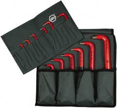 Wiha - 12 Piece Insulated L-Key Ball End Hex Key Set - Hex Range 1/16 to 1/2" - Exact Industrial Supply