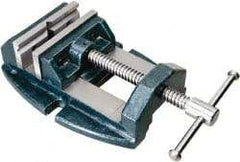 Gibraltar - 5" Jaw Opening Capacity x 2" Throat Depth, Horizontal Drill Press Vise - 5" Wide x 2" High Jaw, Stationary Base, Standard Speed, 12" OAL x 3" Overall Height, Cast Iron - Exact Industrial Supply