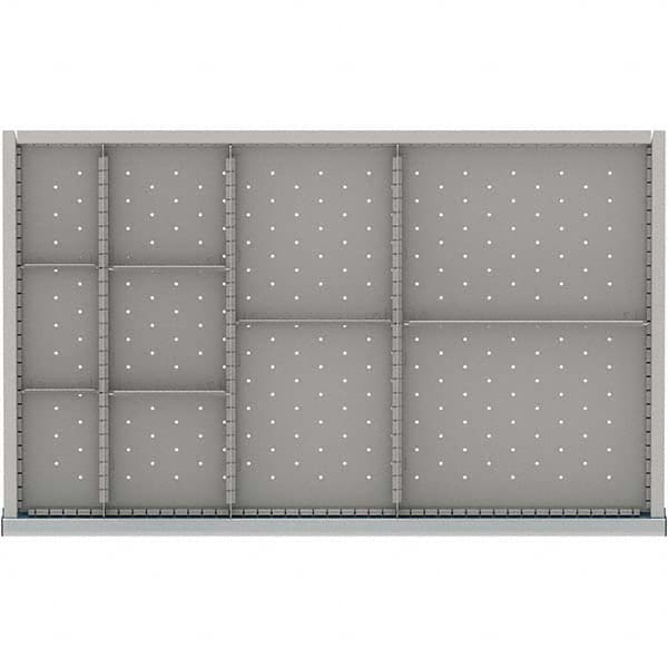 LISTA - 10-Compartment Drawer Divider Layout for 3.15" High Drawers - Exact Industrial Supply