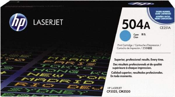 Hewlett-Packard - Cyan Toner Cartridge - Use with HP Color LaserJet CM3530 MFP, CP3525 - Exact Industrial Supply