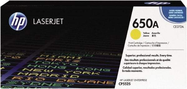 Hewlett-Packard - Yellow Toner Cartridge - Use with HP Color LaserJet Enterprise CP5525, M750 - Exact Industrial Supply